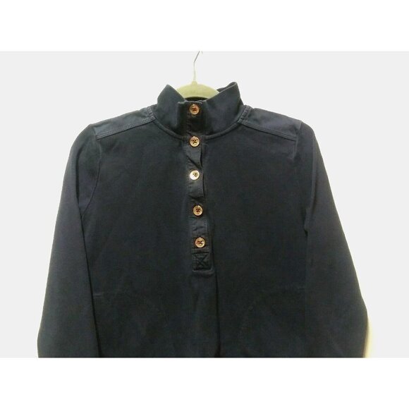 Lauren Ralph Lauren Jackets & Blazers - Ralph Lauren Womens Jacket Sz M Full Zip RIBBED knit Navy Mock Neck gold buttons